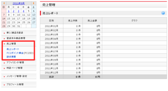 売上を管理する